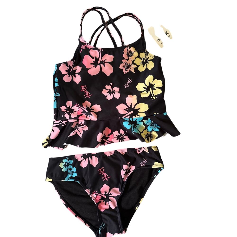 HURLY - NEW- girls swimsuit 2 piece.  Tankini. Size 7/8
